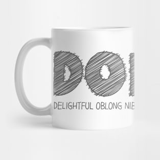 DONUT (Delightful Oblong Nibbles Underlying Tastebuds) Mug